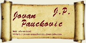 Jovan Paučković vizit kartica